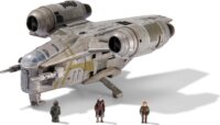 Star Wars, Csillagok háborúja Razor Crest Arvala-7 csatahajó, Din Djarin, Kuiil és Off-World Jawa figurával