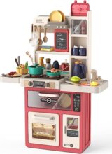 Játékkonyha szett kiegészítőkkel, rózsaszín