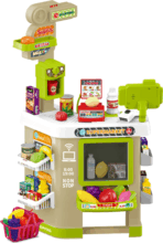 Szupermarket játékszett, 67 db-os, zöld