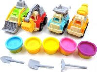 Teherautó gyurmaszett 4 db járművel