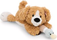 NICI GREEN, Plüss kutyus és kacsa, barna, fekvő, 30 cm