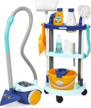 Écoiffier, Takarítókocsi porszívóval játékszett, 11 db-os