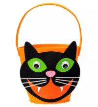 Cica mintás cukorkagyűjtő kosár