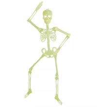 Sötétben világító csontváz dekoráció, 90 cm
