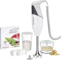 ESGE Zauberstab® M160 G Gourmet Botmixer, 160W, Aprító feltéttel, Keverőpohárral, Fehér