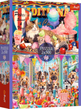 Négylábú barátok 2 az 1-ben puzzle, 2 x 500 darabos