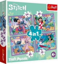 Lilo & Stitch 4 az 1-ben puzzle, 35, 48, 54, 70 darabos