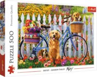 Kerékpár és kutyusok puzzle, 500 darabos