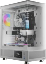 Gamdias Atlas E1 ARGB Tempered Glass, fehér