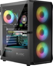 Logic Portos ARGB Midi Window, fekete
