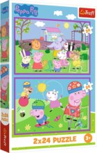 Peppa a játszótéren puzzle, 2 x 24 darabos