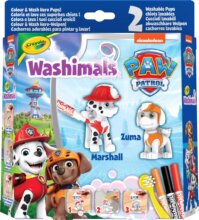 Crayola Washimals, Kimosható Mancs őrjárat figura, 2 db, Marshall és Zuma