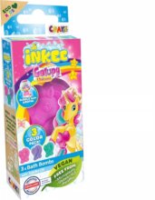 Inkee, Galupy unikornis vegán fürdőgolyó, rágógumi illatú, 3 db-os