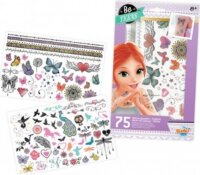 Buki, Lemosható csillogó tetoválás szett lányoknak, 75 db-os