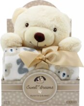 Sweet Dreams, Macis ajándékszett takaróval, krémszín