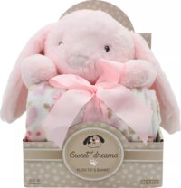 Sweet Dreams, Nyuszis ajándék szett takaróval, rózsaszín