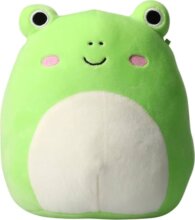 Squishmallows, Wendy a zöld béka gombás hímzéssel, 20 cm