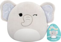 Squishmallows, Cherish a kacsintó elefánt, csillogó fülekkel, 20 cm