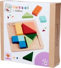 Eichhorn, Montessori fa oktató játék 13 darabos, Formabeillesztő