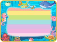 Vízzel festhető rajzszőnyeg tengeri mintával, 78 x 59 cm