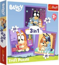 Trefl, Bluey 3 az 1-ben puzzle, 20, 36, 50 darabos