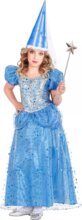 Kék hercegnő/tündér jelmez, 116 cm