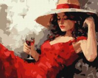 Ideyka, Festés számok szerint, Kalapos lány, 40 x 50 cm