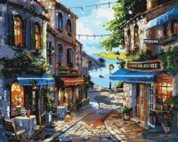 Ideyka, Festés számok szerint, Parti étterem, 40 x 50 cm