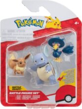Pokémon 3 db-os figura csomag, Eevee, Murkrow, Wartortle