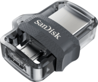 SanDisk Dual Drive m3.0 64GB (USB3.0/Micro USB, fekete/ezüst)