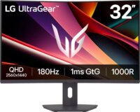 LG UltraGear 32G600A-B 31,5" QHD ívelt gaming monitor