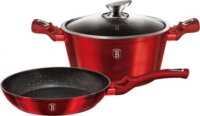 Berlinger Haus Metallic Line Burgundy Edition Collection BH/1291N edénykészlet, 3 részes