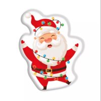 Mikulás mintás formapárna, bársonyos tapintású, 40 cm