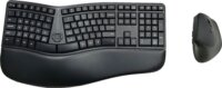 Zalman ZM-K690M billentyűzet + C egér szett (magyar, ergonómikus, vezeték nélküli, fekete)