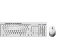 Genius SlimStar 8230 billentyűzet + egér szett (angol US, vezeték nélküli, fehér)