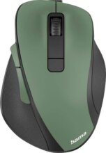 Hama Ergonomic Mouse (rádiós, optikai, 6 gomb, 1600 dpi, ergonomikus, újratölthető, erdei zöld)