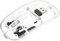 Manhattan Mouse Ottico Wireless 1600 (vezeték nélküli, optikai, átlátszó, fehér)