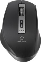 Renkforce RF-WM-300 (vezeték nélküli, Bluetooth, optikai, ergonomikus, fekete/szürke)