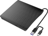 Xlyne 570501 külső USB-A/USB-C DVD író, fekete