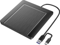 Xlyne 570502 külső USB-A/USB-C DVD író, fekete