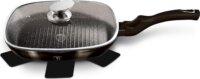 Berlinger Haus BH/6612 Metallic Line Shiny Black Edition grill serpenyő fedővel, 28cm