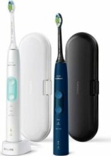 Philips Sonicare ProtectiveClean 5100 elektromos fogkefe dupla csomag, Fehér-Tengerkék