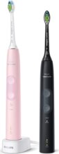 Philips Sonicare ProtectiveClean 4500 elektromos fogkefe dupla csomag, Fekete-Rózsaszín