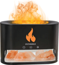 Vivamax Flame GYVH55 aroma diffúzor sókristályokkal, fekete