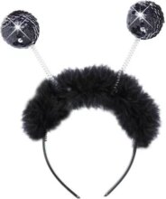 Fekete flitteres tollas fejdísz