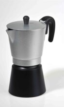 Kalifa kotyogós kávéfőző, 2-4 személyes, Ezüst-Fekete