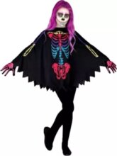 Színes csontváz köpeny, gyerek méret