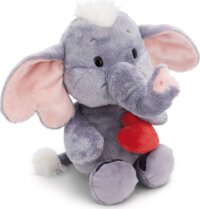 NICI GREEN, Elefánt plüssfigura mágneses szívvel, 32 cm