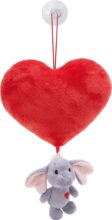 NICI GREEN, Plüss szív elefánt figurával, 27 cm