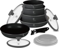Berlinger Haus BH/8252 Antracit Collection serpenyő szett levehető nyéllel, 12 részes